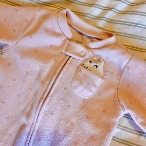3 for $10 Carters Pink Fleece Baby Sleeper Footie Pyjamas